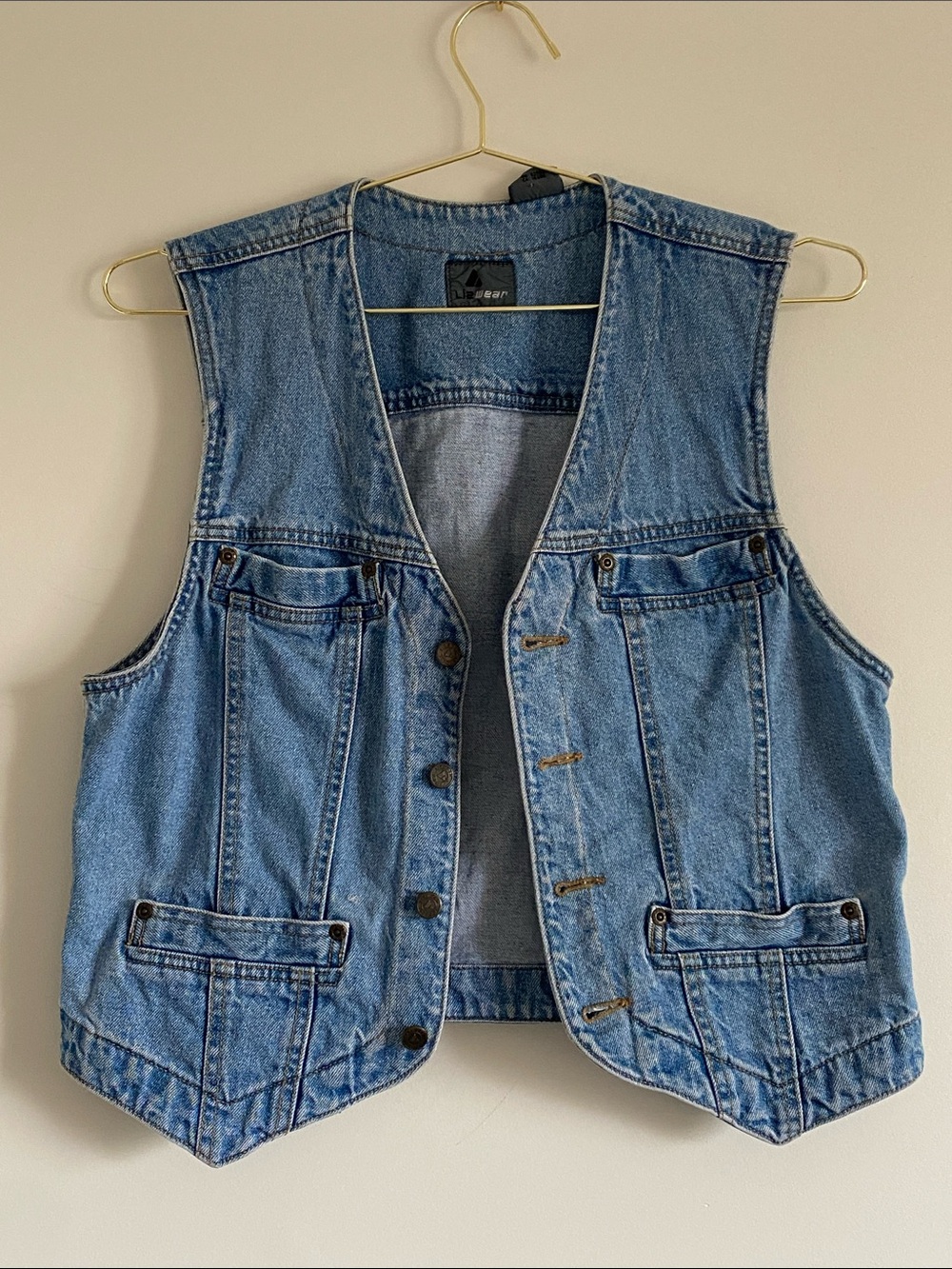 LizWear | Vintage Denim Vest | Cotton | Size M - Picture 12 of 14